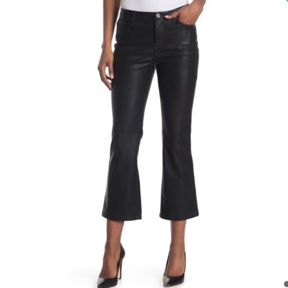 BLANKNYC Black Faux Leather Boot Cut Flare Pant 24 - Picture 1 of 14